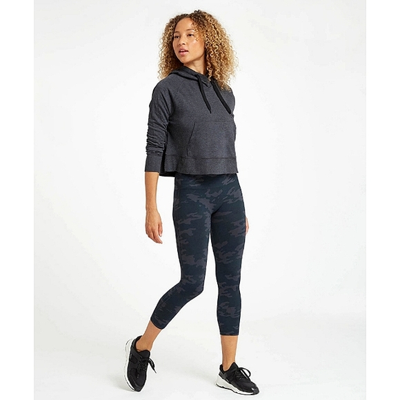 New Spanx Look at Me Now Seamless Cropped Leggings Size Small Black Camo - Picture 4 of 16